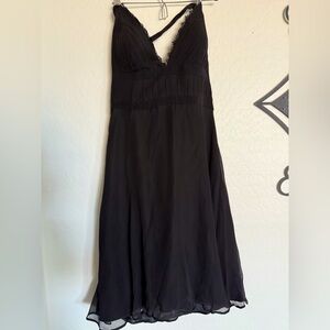 WHBM Women’s Black Silk Halter Dress - Size 14